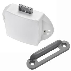 Push-Lock Aufbau-Schloss 77 x 44,5 x 21 mm weiß für Boot & Caravan