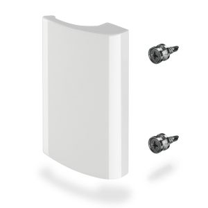 Balkontürgriff SEJA 82 x 52,5 x 20 mm BA 48 mm Aluminium Verdeckte Verschraubung weiß